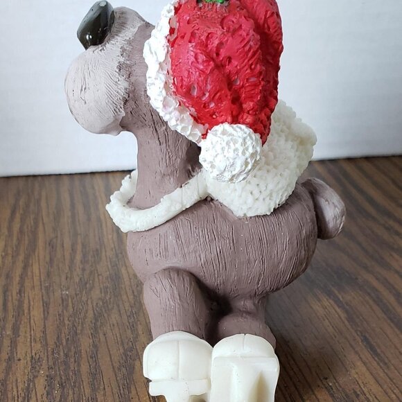 5 Inch Hand Painted Resin Ice Skating Moose Figurine - Picture 2 of 4